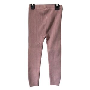 Gap Rose Pink Thick Ribbed Girls Leggings Size 4 Years